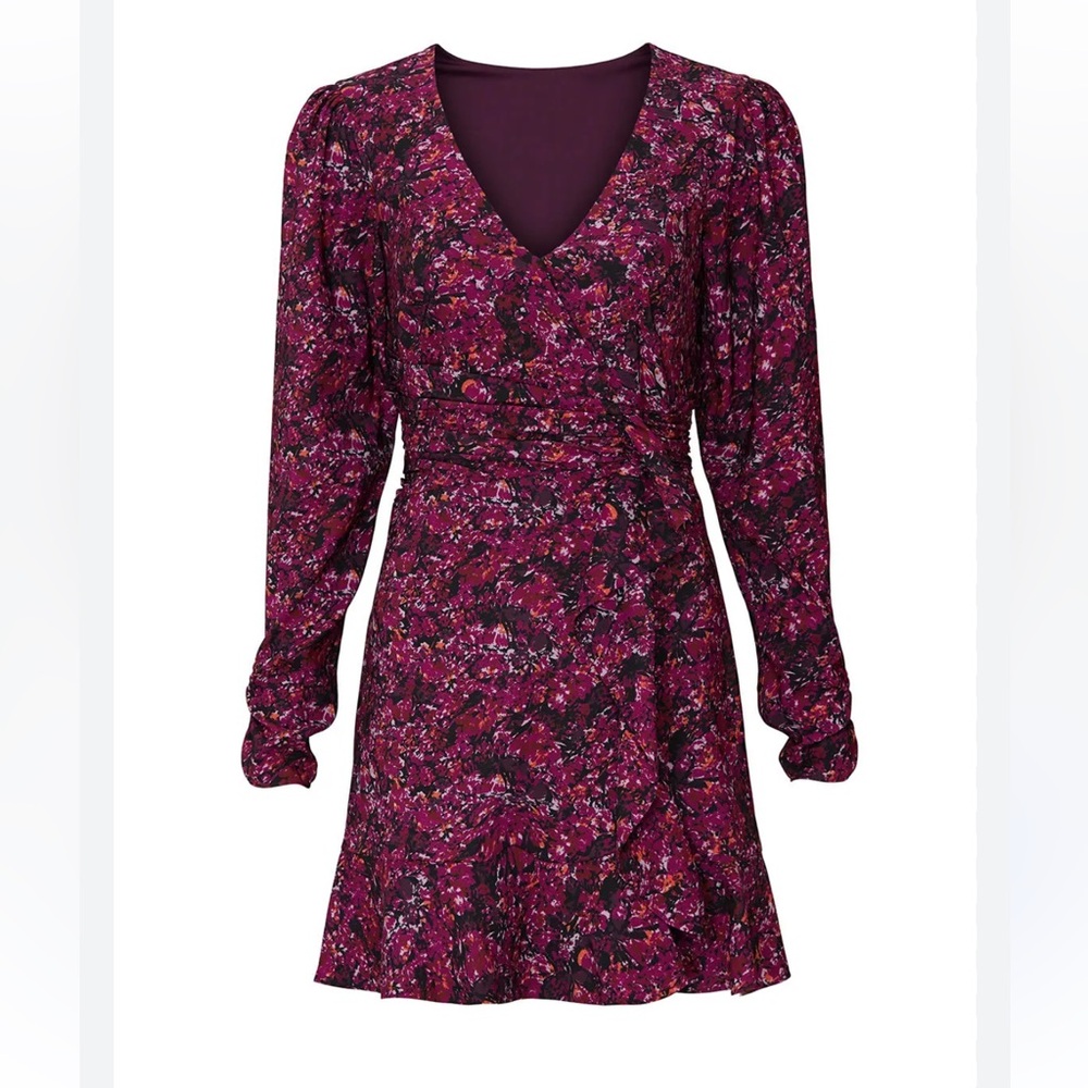 Parker Floral V-Neck Long Sleeve Dress size 4